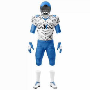 Ensemble complet d'uniformes de football américain sublimés sur mesure, maillot et pantalon de football respirants professionnels pour hommes et jeunes - Product Image 5
