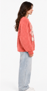 Pull en mohair unisexe, design personnalisé, col rond oversize, pull rayé duveteux, tricoté à la main, laine brossée, tricot d'hiver, OEM ODM - Product Image 2
