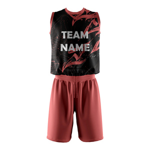 Conjunto de Camiseta de Voleibol Personalizada Negra y Roja, Sin Mangas, de Malla Transpirable, para Adultos, Unisex, Ajuste Atlético, Ropa Deportiva para Equipos - Product Image 2