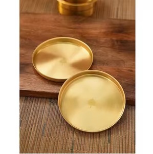 Stylish Metal Coaster Set with Artistic Texture for Beverage <b>Protection</b> and Home <b>Table</b> Decor - Product Image 5