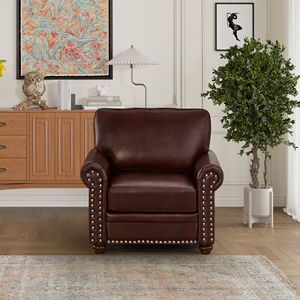 Poltrona Singola in Ecopelle Bordeaux con Gambe in Legno per Soggiorno - Product Image 2