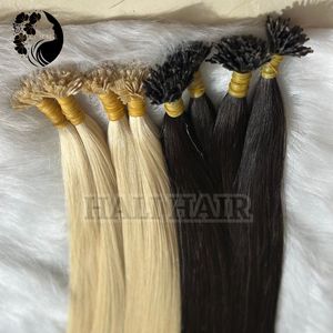 Vente en gros 100% Remy kératine vietnamienne extensions de cheveux humains pré-collés Y pointe Hali Super Double/OEM approvisionnement simple dessiné - Product Image 1