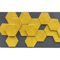 Panneaux acoustiques DIY en laine minérale hexagonale, laine de ciment et laine de bois
