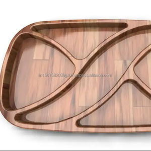 Plateau de service en bois rond économiser l'utilisation dans les hôtels et la maison et la fête - Product Image 3