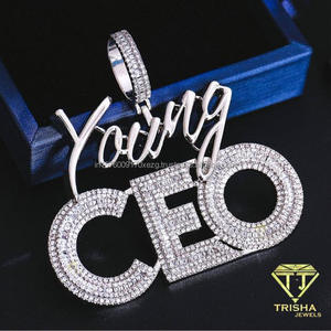 Collier pendentif « Young CEO » avec détails étincelants de qualité supérieure, bijou audacieux pour la vente en gros - Product Image 2