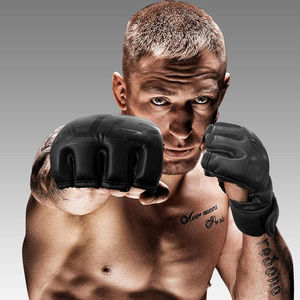 Guantes de MMA Profesionales Personalizados, de Cuero, para Entrenamiento y Sparring, con Absorción de Humedad, Cierre de Cordones en la Muñeca, Colores Personalizados - Product Image 5