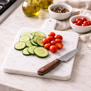 Tabla de Cortar de Mármol Calacatta Viola, Elegante Tabla de Piedra Natural para Cortar y Servir, Decoración de Lujo para Cocina, Bandeja para Queso y Frutas, Regalo - Product Image 3