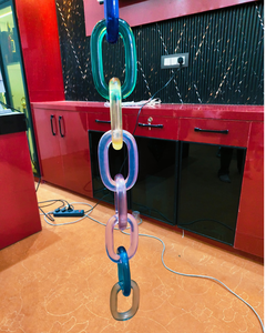 Decoración del hogar: Eslabones de cadena de resina personalizables de gran tamaño y colores claros, eslabones grandes de resina multicolor disponibles. - Product Image 4