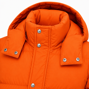 Men's Hooded Puffer <b>Jacket</b> Plain Dyed Custom Design <b>Winter</b> Quilted Padded Breathable <b>Waterproof</b> Outerwear - Product Image 2