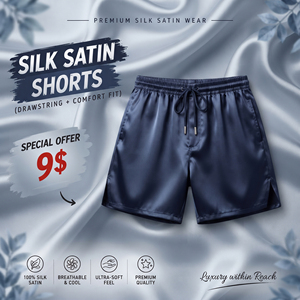 <b>Men</b> Drawstring Waist Satin <b>Shorts</b> 100% Silk <b>Men's</b> <b>Sleeping</b> <b>Shorts</b> With Side Pockets Nightwear Silky <b>Shorts</b> <b>Men</b> Quick Dry <b>Shorts</b> - Product Image 1