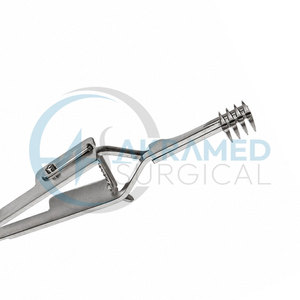 Retractor de Piel Heiss de Alta Calidad, 10 cm, Acción Cruzada, 4x4 Puntas, Acero Inoxidable, Instrumento Quirúrgico, Certificado CE - Product Image 6
