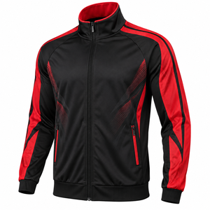 Veste de football personnalisée pour homme, veste d'entraînement de football, veste de sport d'échauffement, veste athlétique zippée intégrale, veste de survêtement de football - Product Image 3