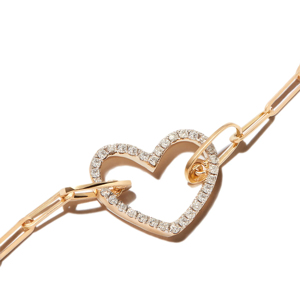 Collar de Cadena con Cristales en Forma de Corazón Chapado en Oro, Estilo Romántico, Unisex, para Uso Diario - Product Image 2