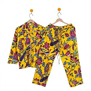 Conjunto de Pijama de Manga Larga con Estampado de Tigre Rojo para Mujer, Cuello Camisero, Largo Completo, Ropa de Dormir Informal y Suave, 100% Algodón Tejido - Product Image 4