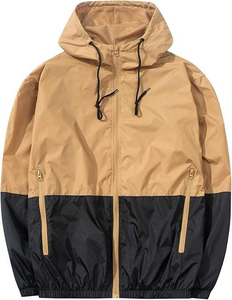 Veste coupe-vent pour homme de marque personnalisée, veste d'hiver imperméable en tissu écologique, veste coupe-vent légère à capuche - Product Image 5