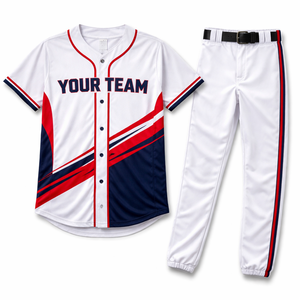 Custom Baseball Uniform Teams Leagues Short Moisture-Wicking Quick Dry Breathable 100% Polyester Fabric Custom Plus Size - Product Image 4