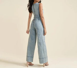 Nouvelle Tendance 2026 : Salopette en Jean Vintage Boutonnée pour Femme, Confortable et Élégante, Idéale pour l'Été et le Quotidien – Fabrication OEM Coréenne - Product Image 4