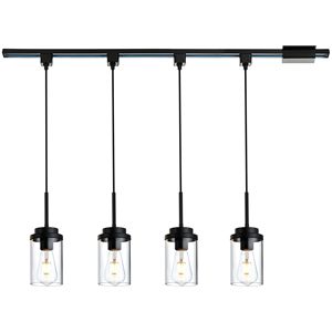 Lampada a Sospensione a 4 Luci Tipo H con Binario da 39,4 Pollici, Illuminazione a Soffitto Sospesa, Include Lampadari e Luci Pendenti - Product Image 5