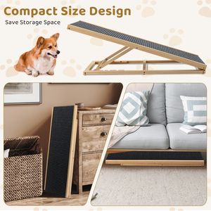 Rampa per Cani Regolabile e Lavabile per Animali Domestici Grandi e Piccoli, Taglia XL, Pieghevole per Letti, Divani, Auto e Camion - Product Image 6