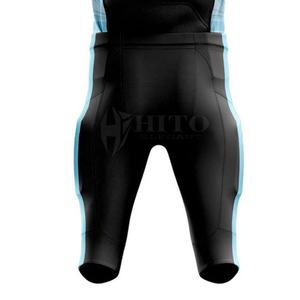 Conjunto de uniforme de fútbol americano personalizado con tela de malla transpirable camisetas de equipo personalizadas pantalones de manga corta - Product Image 6