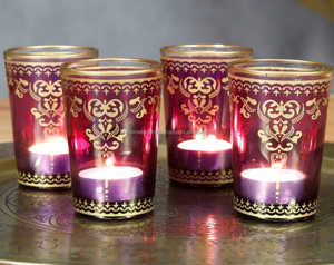 แก้วชาโมรอคโคเทียนพร้อมกล่องบรรจุสี - Product Image 1