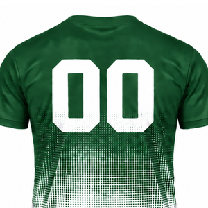 Forest Green and <b>White</b> Gradient Sublimation <b>T</b> <b>Shirt</b> Men Short Sleeve Crew Neck Custom Printed Sports Training Performance - Product Image 4