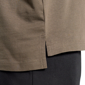 Polo à manches longues pour homme, couleur unie, tricot en coton, design décontracté et respirant, noir, olive, gris - Product Image 6