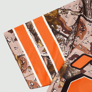 Maillot de football américain unisexe personnalisé imprimé camouflage Real Tree, respirant, coupe oversize et courte, haut de sport tendance, vente en gros usine - Product Image 4