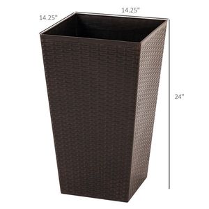 Juego de 3 Macetas Marrones para Interiores con Orificio de Drenaje para Flores y Plantas - Product Image 2