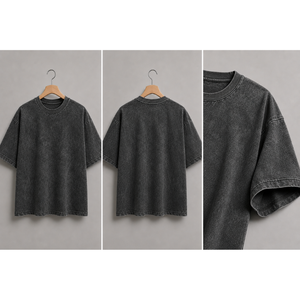 T-shirt décontracté pour homme à manches courtes, col rond, design uni, 100% coton, imprimé en sérigraphie, séchage rapide, streetwear, tricoté, effet délavé - Product Image 3