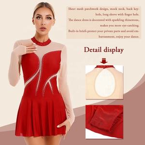 Training Dancewear Bodysuits for Women Figure Skating Stage Dance Performance Wear Lyrical Dance Costume <b>Dresses</b> - Product Image 2
