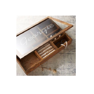 Handmade Hinged Wooden <b>Storage</b> <b>Box</b> <b>Foldable</b> Design Adjustable Easy Clean Large Capacity Minimalist for Tableware Organization - Product Image 2