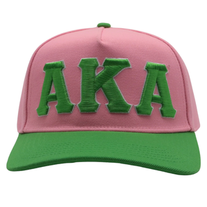 หมวกแก๊ปปักตัวอักษรสีเขียว AKA Pink Letters หมวกเบสบอลปรับขนาดได้ ผ้าฝ้าย แฟชั่นลำลอง สตรีทแวร์ - Product Image 1