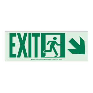 Señal de Salida Brady de Alta Visibilidad, Señal de Advertencia de Ruta de Emergencia Duradera - Product Image 2