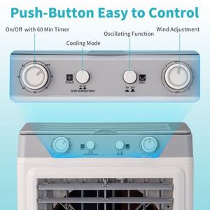 Portable 3-in-1 Evaporative Air Cooler 2353 CFM with Large 7.9 Gal Water Tank & Scroll Casters 4 IC Indoor & Outdoor Use - Product Image 4