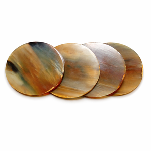 Posavasos de Cuerno de Búfalo Orgánico con Belleza Natural, Posavasos de Cuerno Hechos a Mano Exclusivos para una Vida Elegante, Posavasos Decorativos de Cuerno para Bebidas - Product Image 5