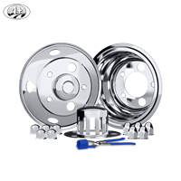 Para Mitsubishi-Fuso Rosa 2001-2012 japonés 16X5,5 pulgadas Juego de cubiertas de rueda Simulador de rueda embellecedora