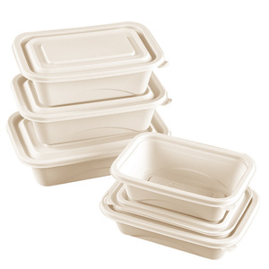 Conteneur de stockage alimentaire biodégradable en amidon de maïs 500 ml, personnalisé OEM, écologique, jetable, boîte à lunch pour vente chaude 2026 - Product Image 4