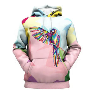 Sweat à capuche avec cordon de serrage unisexe Tops Outdoor Fashion Hoodies pour hommes femmes Custom Bird Print Sportswear Hoodies Fabricant - Product Image 1