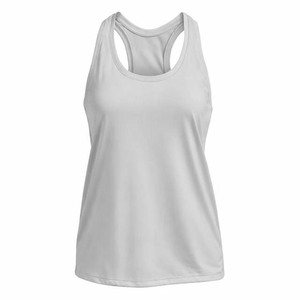 Camiseta sin mangas ligera para mujer con logotipo personalizado, camisetas deportivas para mujer de poliéster y 10% spandex - Product Image 1