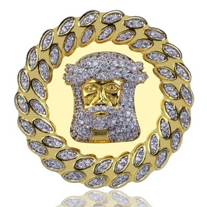 Most Selling Luxury Gold Moissanite Diamond Hip Hop <b>Ring</b> for Street Style Fashion Events and Engagements Available for Sale - Product Image 1