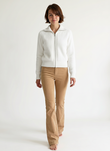 OEM ODM Customizable Ladies Winter <b>Cardigan</b> Fashion Sweater Jumper Fuzzy Jacquard Long Sleeves <b>Warm</b> Knitwear Casual Nylon V-neck - Product Image 2