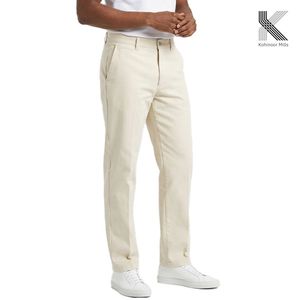 Pantalon chino pour homme en coton lourd et élasthanne, coupe extensible, OEM ODM - Product Image 1