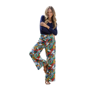 Pantalon décontracté imprimé pour femme avec taille élastique et coupe confortable pour tous les jours - Product Image 4