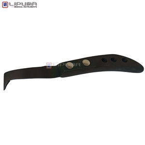 Cuchillo para Pezuñas LIPUMA Personalizado de 22.5cm con Hoja Recubierta de Plasma Negra, Mango Perforado, Afilado Quirúrgico, Reutilizable, para Cuidado Veterinario de Caballos y Ganado - Product Image 2