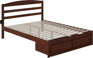 TNT Home Furnishings Jessica - Base de Cama con Librero y Luces LED Integradas, de Madera de Pino Maciza, Tamaño Queen, Duradera, 47 Pulgadas - Product Image 6