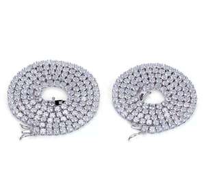 Collier en diamant cultivé en laboratoire, plaqué or, chaîne tennis, pierres scintillantes certifiées, design classique, cadeau parfait pour un anniversaire - Product Image 5