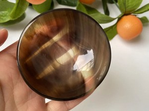 Bol à salade minimaliste en corne de buffle naturelle, esthétique saisissante pour les espaces élégants, très abordable - Product Image 2