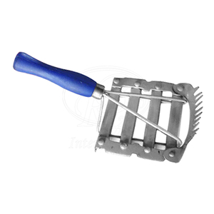 Peigne à crinière réutilisable en acier chromé avec manche en plastique pour animaux de grande taille - Product Image 1