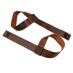 Sangles de levage en cuir robustes avec poignées renforcées pour l'entraînement, la musculation et les exercices de gym - Product Image 1